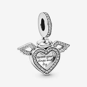 Pandora Angel Wings Visieť Strieborne | 849JGTIZA