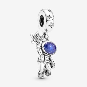 Pandora Astronaut In The Galaxy Visieť Strieborne | 054WNVTJC