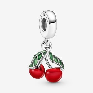 Pandora Asymmetrical Cherry Fruit Visieť Strieborne | 319ZBUWXN