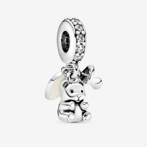 Pandora Baby Teddy Bear Visieť Strieborne | 082HCPYFB