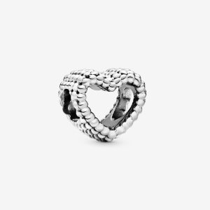Pandora Beaded Open Charms Strieborne | 728YPMGQE