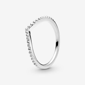 Pandora Beaded Wishbone Stohovateľné Strieborne | 329WJBCOD