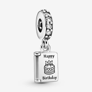 Pandora Birthday Card Visieť Strieborne | 291KVNROX