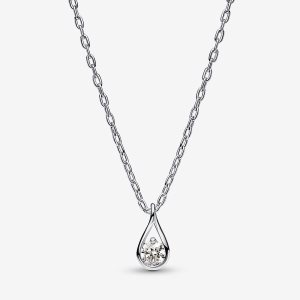 Pandora Brilliance 0.15 ct tw Reťaz Strieborne | 503GZDWHU