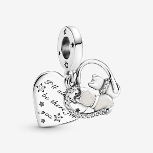 Pandora Cats & Hearts Visieť Strieborne | 306HTEXFO