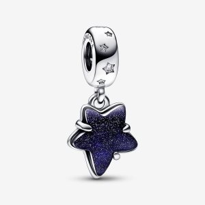 Pandora Celestial Galaxy Star Murano Visieť Strieborne | 945EARXJY