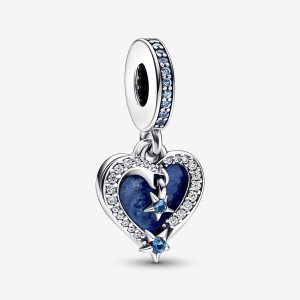 Pandora Celestial Shooting Star Double Visieť Strieborne | 672HWURDO