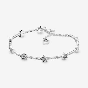 Pandora Celestial Stars Reťaz Strieborne | 813DURQYW