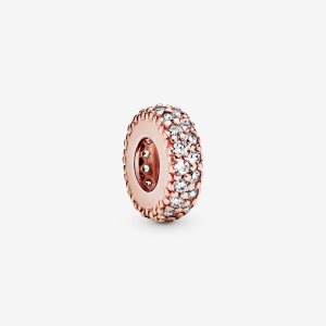 Pandora Clear Sparkle Rozperka Ruzove Zlate | 097PIDFBM