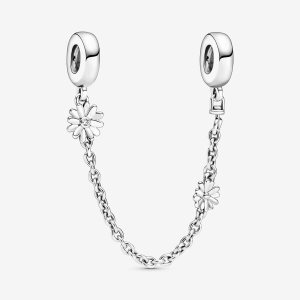 Pandora Daisy Flower Safety Strieborne | 508JXFSAT