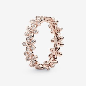 Pandora Dazzling Daisy in & Clear CZ Kapela Ruzove Zlate | 916FGAPMS