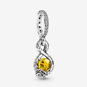 Pandora Disney Belle Infinity & Flower Prívesky Strieborne | 802ADMLOC