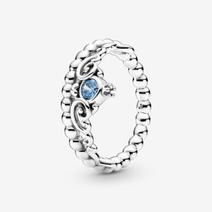 Pandora Disney Cinderella Blue Tiara Srdce Strieborne | 197JSRLZG