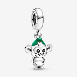 Pandora Disney Cinderella Gus Mouse Visieť Strieborne | 640YCLWMD