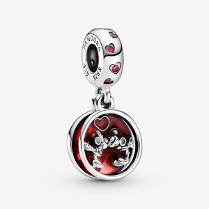 Pandora Disney Mickey Mouse & Minnie Mouse Love Kisses Visieť Strieborne | 805BGZCOD