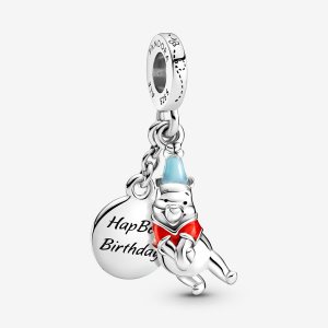 Pandora Disney Winnie the Pooh Birthday Visieť Strieborne | 098YWUHAL