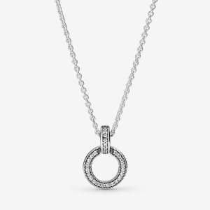 Pandora Double Circle & Prívesky Strieborne | 510GAZQYF