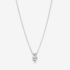 Pandora Double Sparkling Collier Prívesky Strieborne | 508LAQMOH