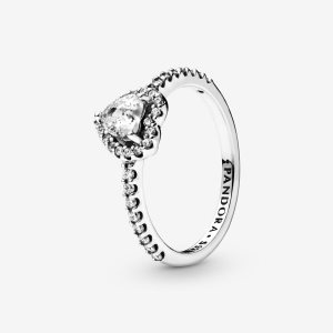 Pandora Elevated Solitaire Strieborne | 749UYEDZA