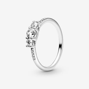 Pandora Fairytale Sparkle with Clear CZ Srdce Strieborne | 703PWCTSZ