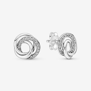 Pandora Family Always Encircled Stud Strieborne | 278RHNGBC