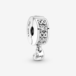 Pandora Family Always Pave Clip Klipy Strieborne | 143WRQUNP