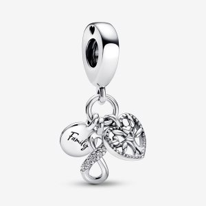 Pandora Family Infinity Triple Visieť Strieborne | 476TSOLZW