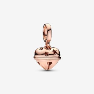 Pandora Festive Bell Visieť Ruzove Zlate | 014KHGVAJ