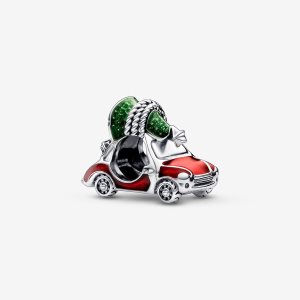 Pandora Festive Car & Christmas Tree Charms Strieborne | 436HUZNBM