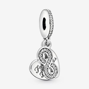 Pandora Forever Friends with Clear CZ Visieť Strieborne | 410SROBWH
