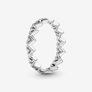 Pandora Freehand Hearts Kapela Strieborne | 792QPDTEJ