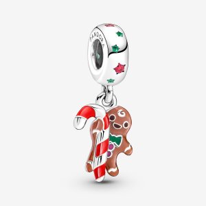 Pandora Gingerbread Man Visieť Strieborne | 428ESAHNG