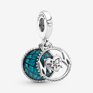 Pandora Glitter Globe Mom Visieť Strieborne | 807KNDACG