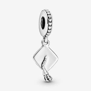 Pandora Graduation Cap Visieť Strieborne | 875VOEGMQ