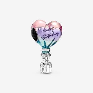 Pandora Happy Birthday Hot Air Balloon Charms Strieborne | 529YOUWVF