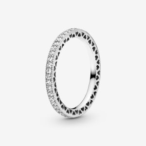 Pandora Hearts of with Cubic Zirconia Kapela Strieborne | 591PFQGOM
