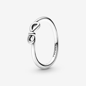 Pandora Infinity Knot Pinky Strieborne | 613SCBUVX