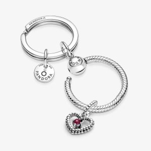 Pandora January Birthday Key Holder Charms Viacfarebný | 038YLSABZ