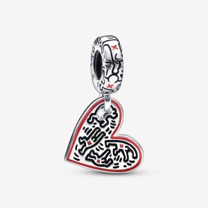 Pandora Keith Haring x Line Art People Visieť Strieborne | 316LQOYVF