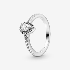 Pandora Klasické Teardrop Solitaire Strieborne | 513LCVYHD