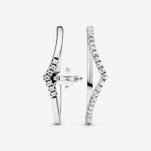 Pandora Klasické Wishbone Stacking Súpravy Prsteňov Viacfarebný | 450MIJTOH