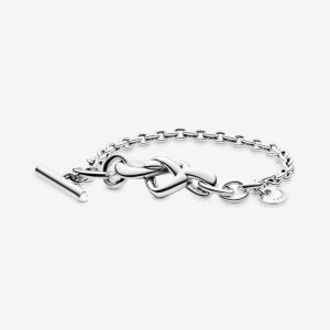 Pandora Knotted Non-Charms Strieborne | 857XCHRMA