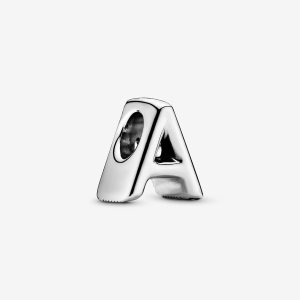 Pandora Letter A Alphabet Charms Strieborne | 421RWSYLA