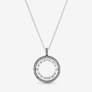 Pandora Logo Circle Reťaz Strieborne | 831OYCRJK
