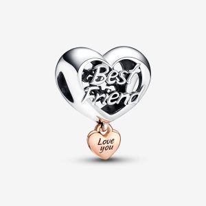 Pandora Love You Friend Charms Two-tone | 831DJFVSN