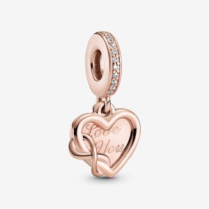 Pandora Love You Infinity Visieť Ruzove Zlate | 375EHZWPD