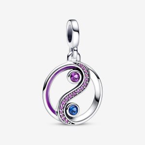 Pandora ME Balance Yin & Yang Medallion Prívesky Strieborne | 462RMGYJW