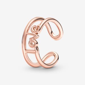 Pandora ME Love Open Vyhlásenie Ruzove Zlate | 891URJHGQ