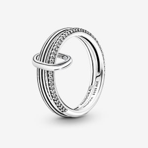 Pandora ME Pave Sparkling Base Súpravy Prsteňov Viacfarebný | 386CLYIQF
