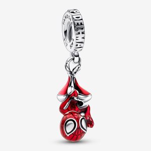 Pandora Marvel Hanging Spider-Man Charms Strieborne | 967UZKDVW